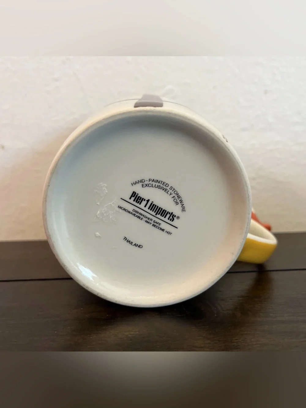 Pier 1 imports bird on handle coffee mug cup